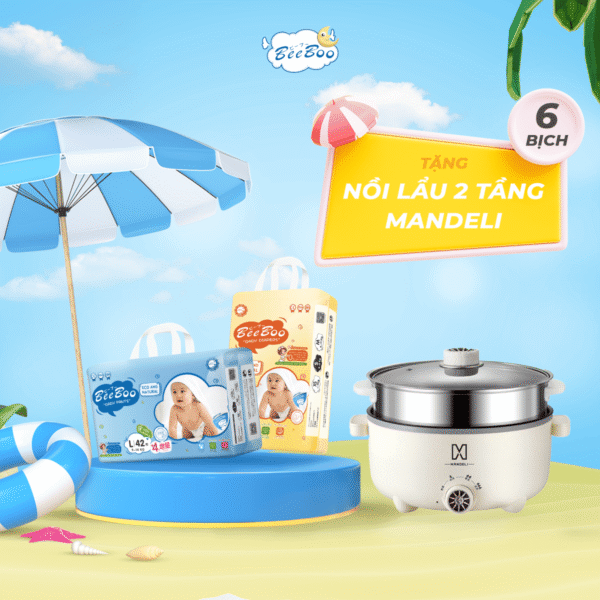 [Mua 6 bịch] Tặng nồi lẩu 2 tầng Mandeli
