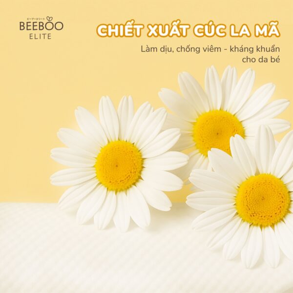 Khăn ướt trẻ em Beeboo Elite - Chiết xuất Cúc La Mã - Ảnh 3